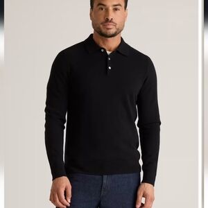 Quince Mongolian Cashmere Polo Sweater